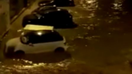 Sant'Elia, esonda il fiume Rapido: un fiume di fango investe le auto parcheggiate