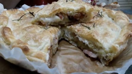 Torta rustica con patate e guanciale: la ricetta saporita e semplice da preparare
