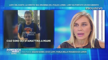 Lory Del Santo mostra gli ultimi video di Loren prima di morire: "Era tranquillo"