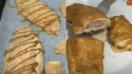 Pollo farcito e impanato al forno: un secondo piatto veloce e squisito