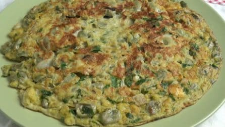 Frittata di fave e formaggio: il secondo piatto che accontenterà tutti
