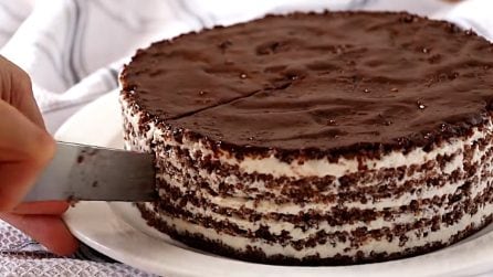 Non occorre cottura nel forno: la torta ideale per colazione o spuntino