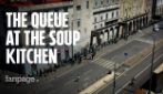 The other face of pandemic: hundreds of poor people craving for food in Naples