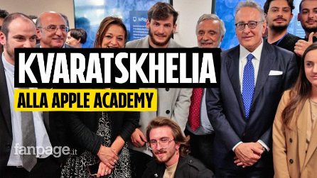 Kvaratskhelia agli studenti della Apple Academy: "Date sempre il massimo, a Napoli mi sento a casa"
