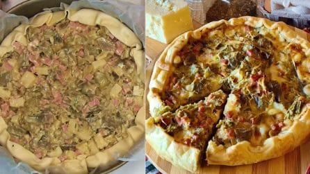 Torta salata ai carciofi: la ricetta veloce e saporita