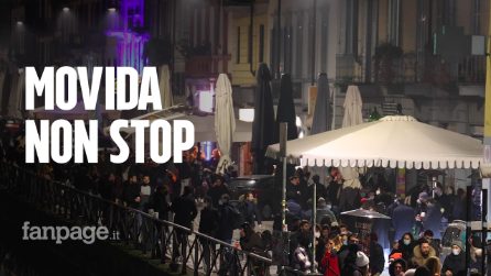 Primo sabato sera in zona gialla a Milano: Darsena e Navigli affollati