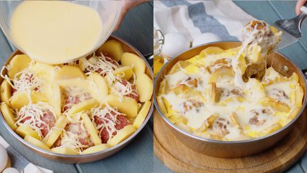 Frittata di patate e polpette: un’idea veloce e piena di gusto!