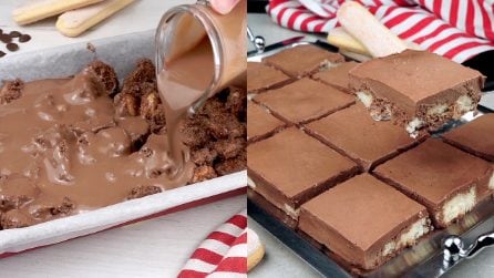 Quadrotti di savoiardi e cioccolato: il dolce goloso da servire freddo!