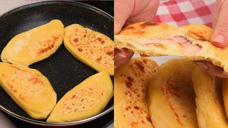 Calzoni di patate farciti con prosciutto e formaggio: buoni e filanti, pronti senza uso del lievito!