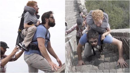 Non può camminare, ma gira il mondo come uno \