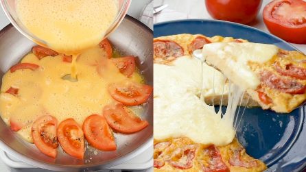 Frittata con pomodori e formaggio: per un secondo piatto leggero e gustoso!