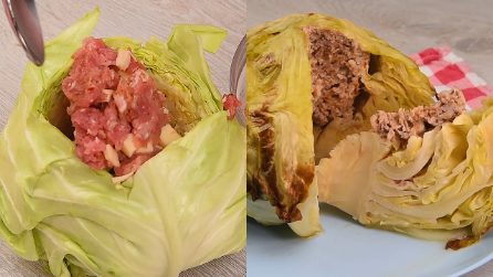 Cavolo intero ripieno di carne: la cena dal gusto unico che farà felici tutti!
