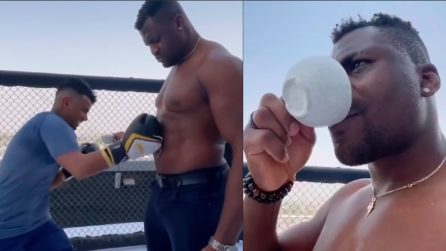 Il campione dei pesi massimi Ufc, Francis Ngannou, preso a pugni mentre beve il caffè: la sua reazione