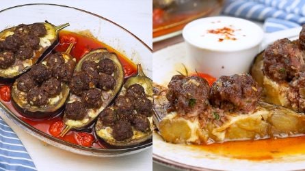 Melanzane ripiene di polpette al forno: il delizioso piatto unico da portare in tavola!