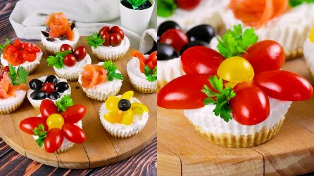 Mini cheesecake salate: l'antipasto colorato e originale!