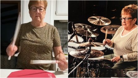 La "nonna batterista" che combatte da sempre i pregiudizi della gente: "Sono nata per fare questo"