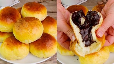 Brioches soffici al cioccolato: soffici fuori e cremose dentro!