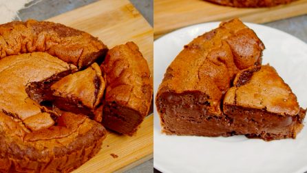Torta la cioccolato con 2 ingredienti: la torta senza farina facile e cremosa