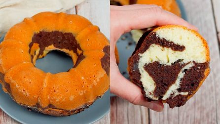 Ciambella bicolore al latte: sofficissima e profumata!