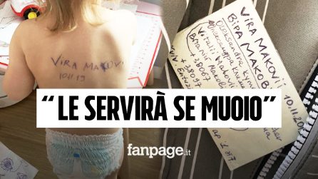 Bimba ucraina con un nome e un telefono scritti sulla schiena, la mamma: “Le servirà se io muoio”