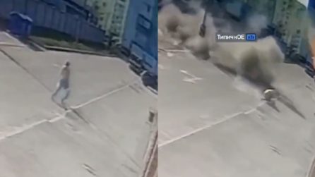 Kharkiv, due missili cadono a pochi metri da lei: donna resta illesa