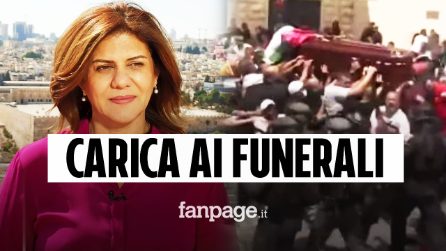 La polizia israeliana carica ai funerali della giornalista uccisa: colpiti i portatori della bara