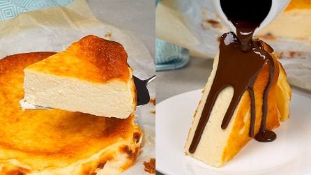 Burnt cheesecake con salsa al cioccolato: il dolce cremoso e facile da preparare!