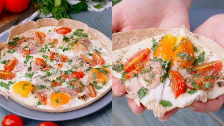 Torta salata di piadina e uova: veloce e squisita!