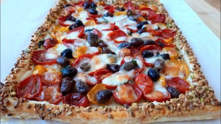 Torta salata con pomodorini: la ricetta colorata, semplice e saporita