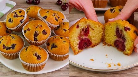 Muffin alle ciliegie e yogurt: profumate e dal gusto unico!
