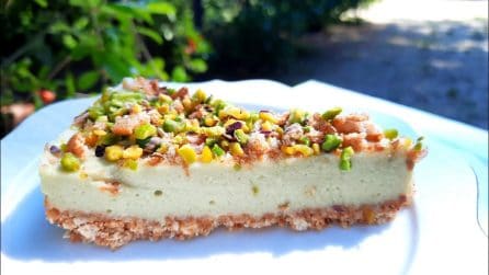 Cheesecake al pistacchio: la ricetta golosa senza cottura