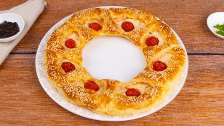 GHIRLANDA NATALIZIA DI PASTA SFOGLIA: un bellissimo antipasto per il tuo cenone! 🎄