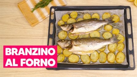 Branzino al forno CON PATATE: solo 3 INGREDIENTI per un branzino super SAPORITO e BEN COTTO!