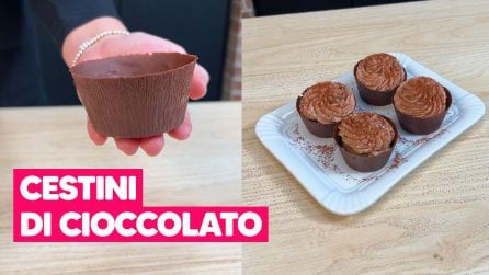 Cestini DI CIOCCOLATO: 1 INGREDIENTE per questa idea GOLOSA da FARCIRE come preferisci!