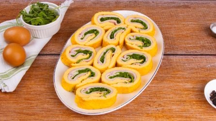 ROTOLO DI FRITTATA FARCITO con prosciutto e formaggio: una vera DELIZIA! 😋