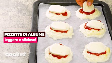 Pizzette di albumi: leggere e sfiziose!