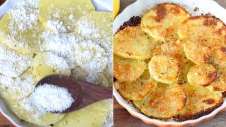 Patate gratinate al limone e formaggio: la ricetta del contorno veloce e gustoso