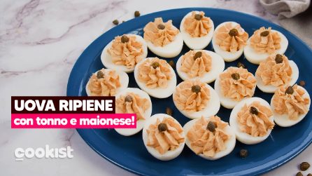 Uova ripiene con tonno e maionese: perfette per un antipasto semplice e goloso!