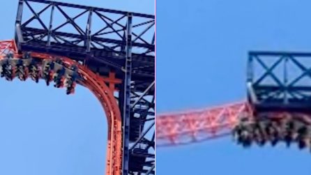 Improvviso blackout sulle montagne russe: turisti a testa in giù per 30 minuti