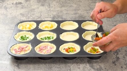 Cestini salati di pasta brisée: per un antipasto super delizioso!
