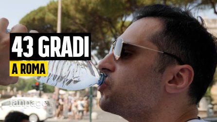 Roma, la temperatura raggiunge i 43 gradi: turisti e lavoratori alla ricerca di refrigerio