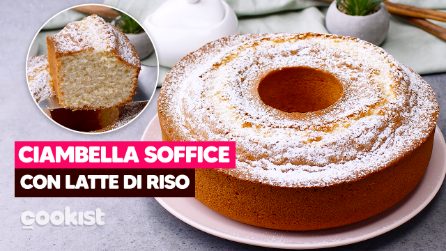 Ciambella soffice con latte di riso: facile e velocissima da preparare!