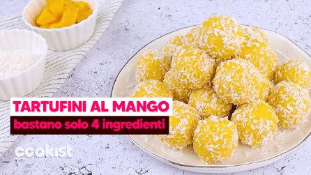 Tartufini al mango: bastano solo 4 ingredienti per un dolcetto senza cottura super goloso