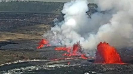 La spettacolare eruzione del vulcano Kilauea alle Hawaii