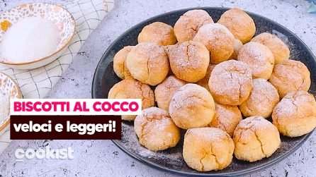 Biscotti al cocco: fragranti, saporiti e pronti in meno di 30 minuti!
