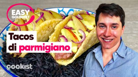 Tacos di parmigiano ripieni di tartare: l'antipasto sfizioso che piacerà a tutti!