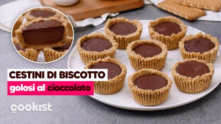 Cestini di biscotti al cioccolato: friabili e super golosi!