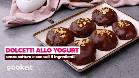 Dolcetti allo yogurt e burro di arachidi: senza cottura e con soli 4 ingredienti!