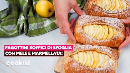 Fagottini di sfoglia con mele e marmellata: il dessert facile e sfizioso da provare