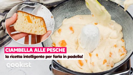 Ciambella alle pesche sciroppate: soffice e golosa, la ricetta intelligente per farla in padella!